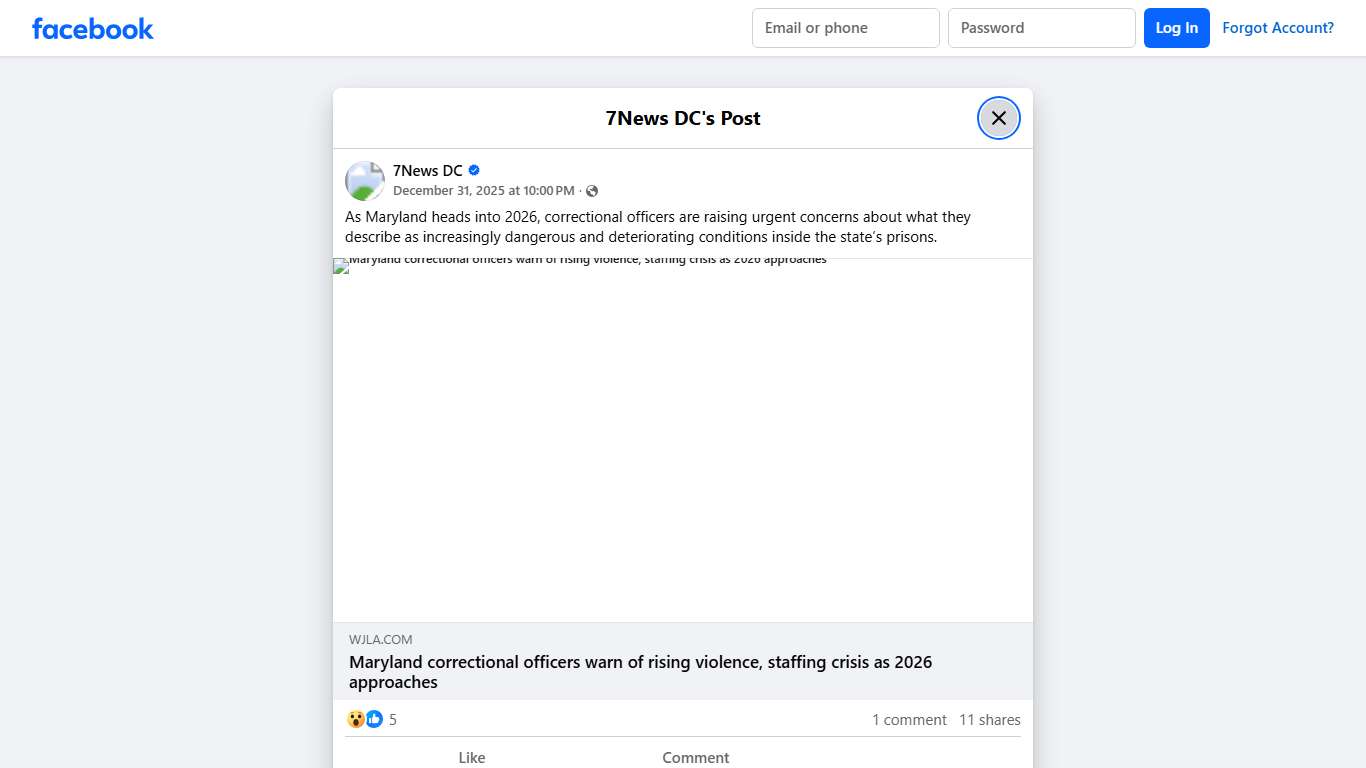 7News DC - As Maryland heads into 2026, correctional... Facebook